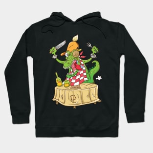 crocodile eating cartoon illustration Hoodie